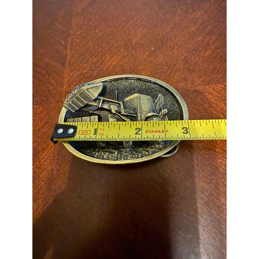 Vintage Ford Tractor Backhoe Loader Belt Buckle K-Products Inc Iowa Brass USA